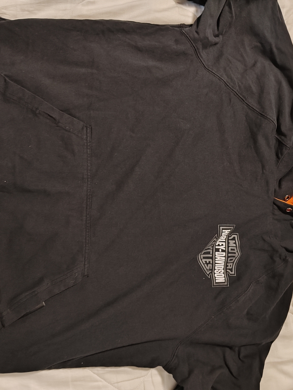 Harley-Davidson Black Pullover with Logo Chest Patch